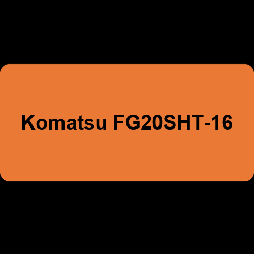 Komatsu FG20SHT-16